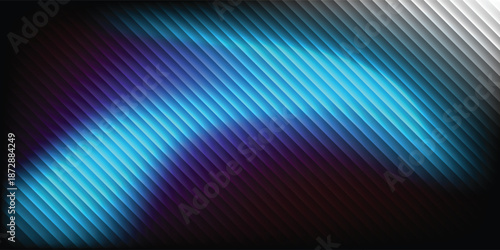 modern gradient background with blurred glass effect. Vertical displacement stripes, purple and blue light. background illustration Vector background