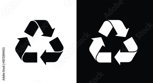 Recycle arrows flat design vector illustration set - icon set in line, solid and filled outline style, Flat Vector icon, icon, Editable stroke icon, Modern icon collection