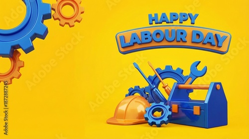 Labour Day Celebration Background Honoring Workers and Workforce Unity