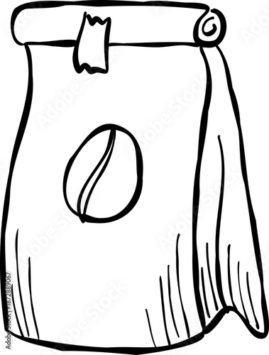 Hand Drawn Coffee Product Line Art