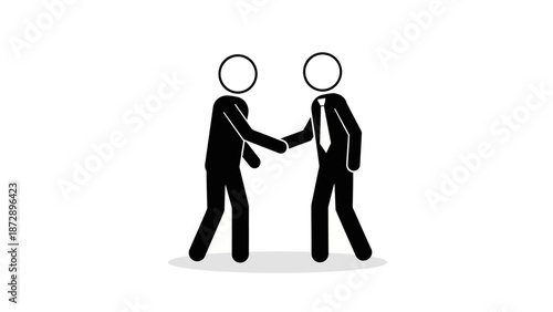 Vector illustration of a 3d business person character and successful manager team silhouette using a magnifying glass to symbolise work success for businessmen and women in an office suit