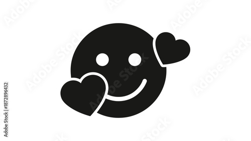 Cute cartoon vector illustration of a happy cat and funny dog with a bone and heart character art featuring a smile on isolated white background