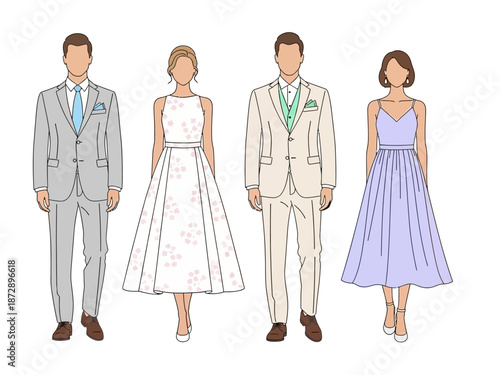 Wedding Guest Fashion Suit and Dress Styles for Men and Women