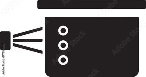 Projector Presentation Icon for School and Classroom Education