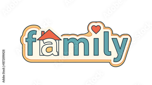 A vibrant illustration symbolizing the warmth, comfort, and deep affection found within a household, representing togetherness and belonging.