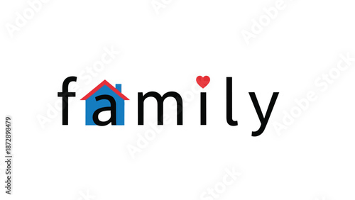 Emblematic depiction of family values featuring a home and heart motif a symbol of love and togetherness