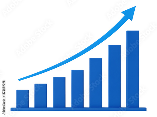 Blue bar graph with upward trending arrow on transparent background showing growth Free Download Blue bar graph with upward trending arrow on transparent background showing growth - GFXLoad