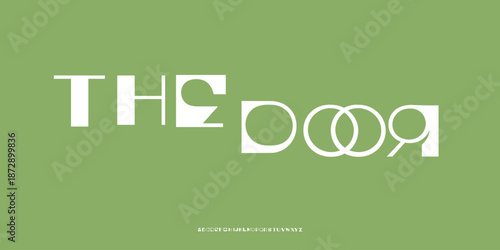 Modern geometric abstract alphabet font in bold . Uppercase A–Z letters with clean minimalist shapes, perfect for branding, posters, logos, headlines, and creative typography designs. Isolate