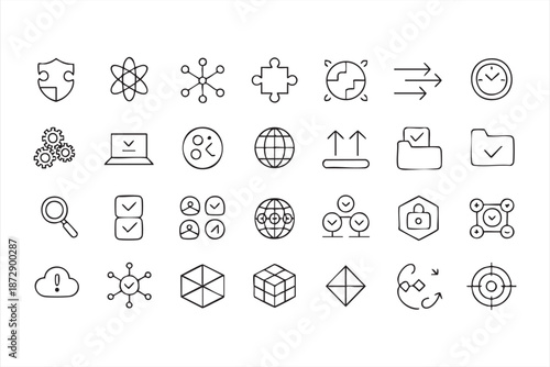Workflow Strategy and Optimization Icons for SaaS Applications