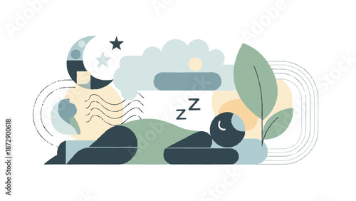 Person sleeping peacefully at night, enjoying restful slumber.