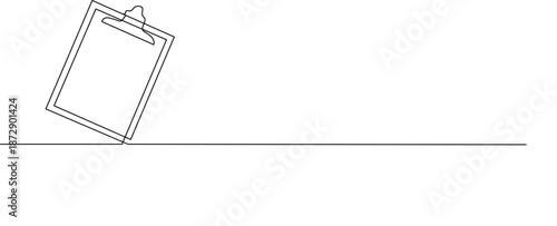 Blank clipboard on a table Vector