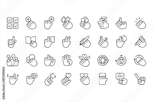 User Interaction Hand Symbols for Web Dashboard Design