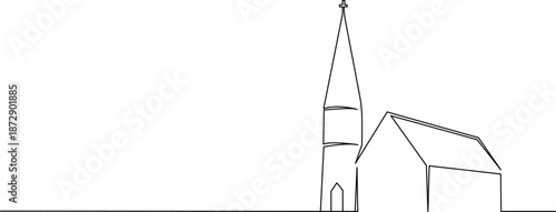 Simple church sketch Vector