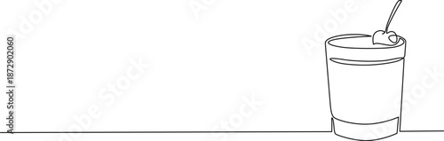 Refreshing milkshake in a glass Vector