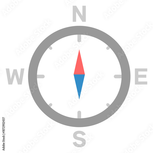 地図やナビに使える方位磁石のシンプルアイコン