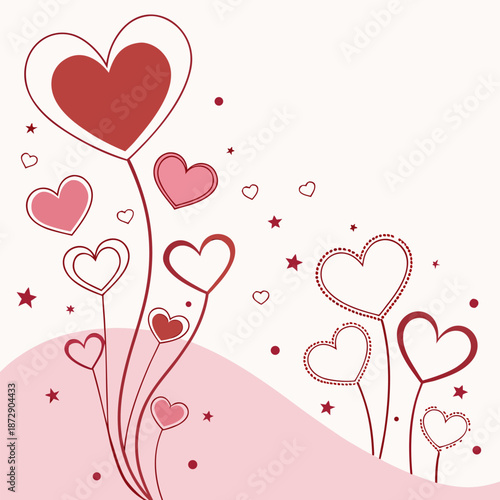 valentine day various heart shapes creating a dreamy romantic atmosphere