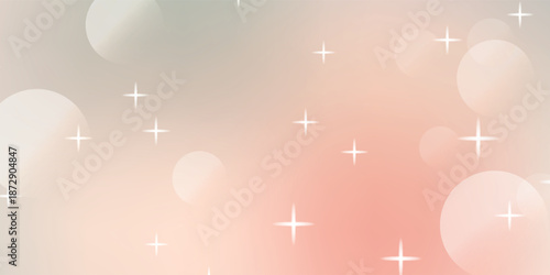 Pastel Bokeh Background With Sparkles and Soft Light Circles for Dreamy, Magical Visuals eps10