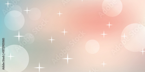 Pastel Bokeh Background With Sparkles and Soft Light Circles for Dreamy, Magical Visuals