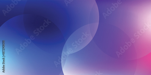 Abstract Blue And Purple Gradient With Soft Circles And Glowing Orbs For Modern Design