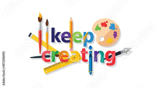 Inspiring colorful creative writing tools arrangement promoting artistic expression and ongoing imaginative projects for diverse artistic pursuits