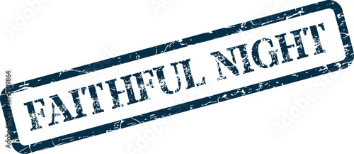 Faithful Soiree Dark Blue Distressed Stamp for Loyal Social Evening Events