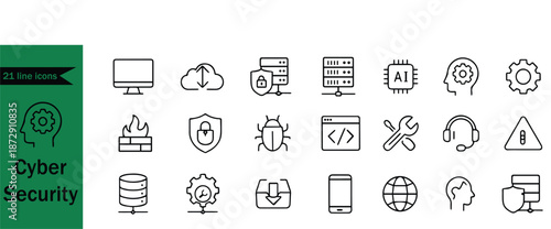 cyber security vector illustration image