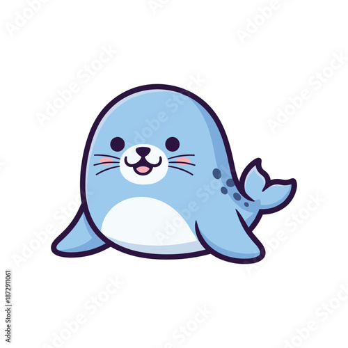 Adorable Cartoon Seal Vector Illustration