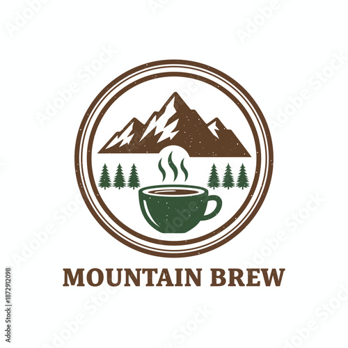 Vintage Mountain Coffee Brew Logo