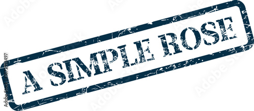 Vibrant blue textured stamp impression communicating the powerful statement One Red Rose