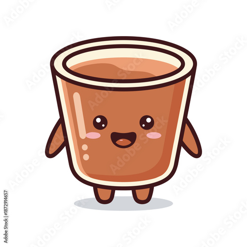 Adorable Cartoon Coffee Cup Character Illustration
