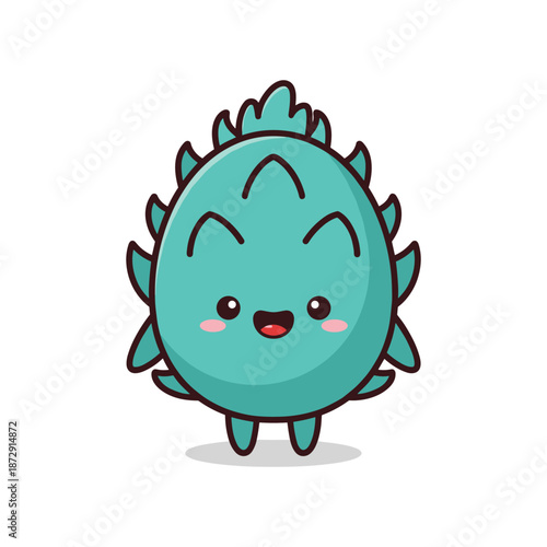 Adorable Cartoon Puffer Fish Character Illustration