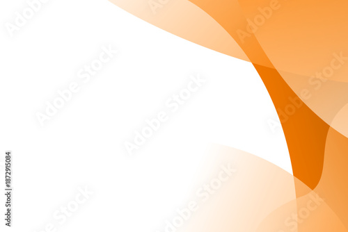 Orange curve abstract background with white space for text and message. template design. vector illustration	