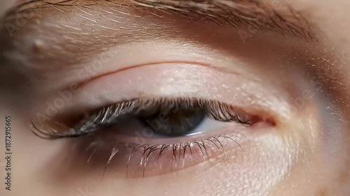 Wallpaper Mural Close up of a human eye with blue iris and visible details Torontodigital.ca