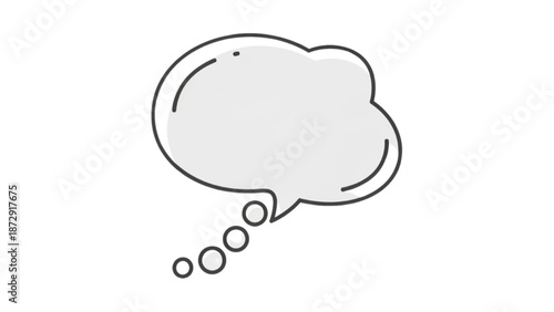 Simple illustration of a speech bubble on a white background