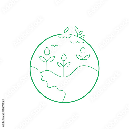 Illustration of a sustainable earth