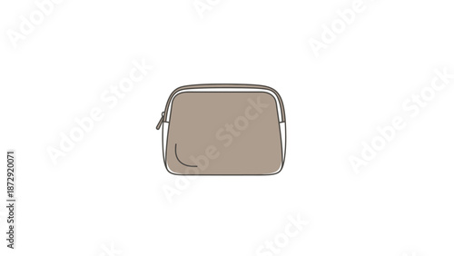 Fashionable cosmetic bag with zipper, a practical and stylish accessory for makeup and toiletries