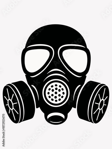 Gas Mask Icon Silhouette Vector Illustration
