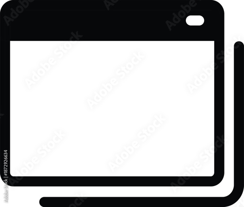 Clean web browser window interface screen