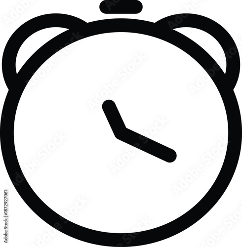 Round analog desk alarm clock display