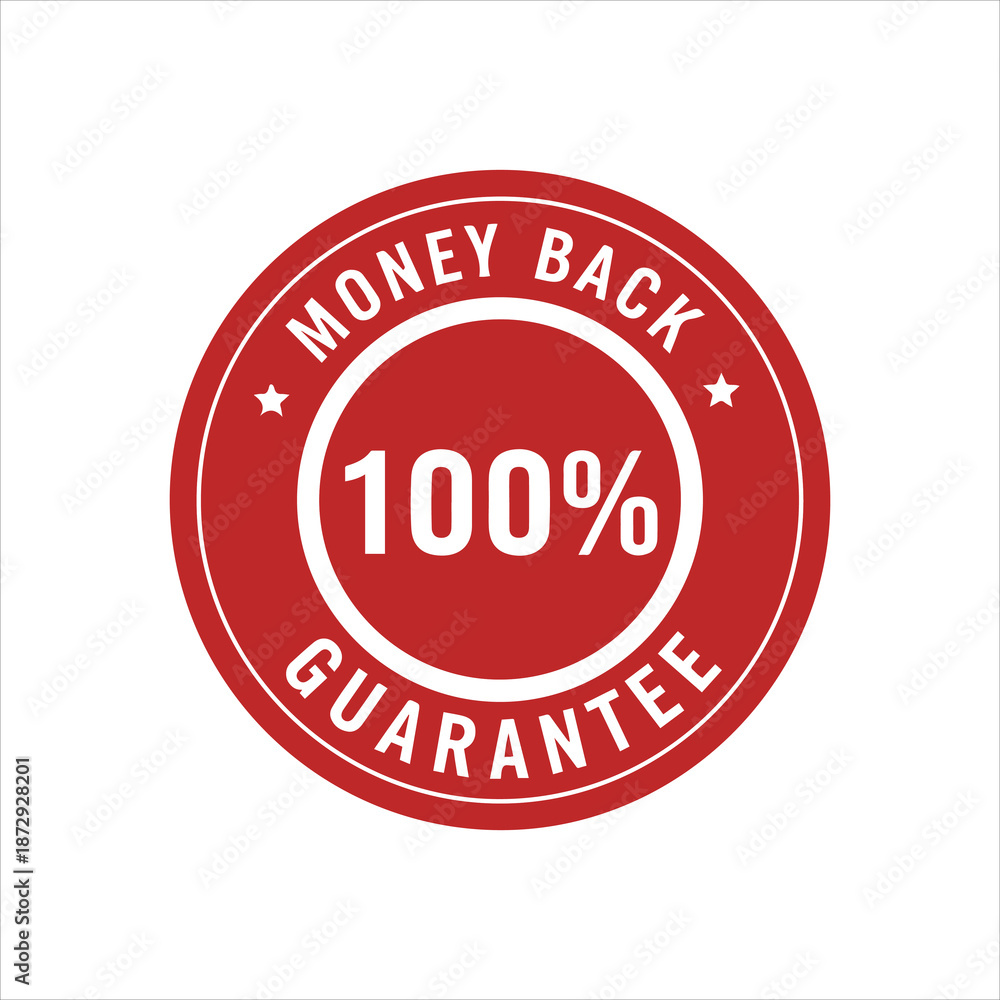 Obraz premium Money Back Guarantee Logo Emblem Vector