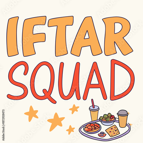 Vibrant iftar celebration with food and drinks on a tray