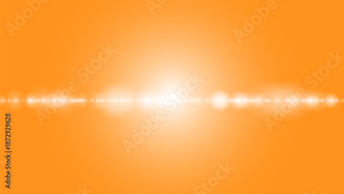 White glowing beam on bright orange background