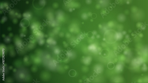 Green bokeh background with soft glowing circles