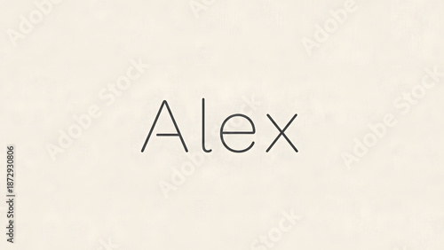 Clean and modern name design with the word Alex for creative projects