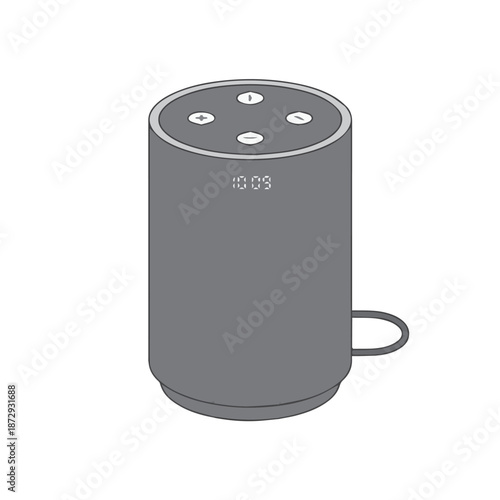 Smart home speaker illustration