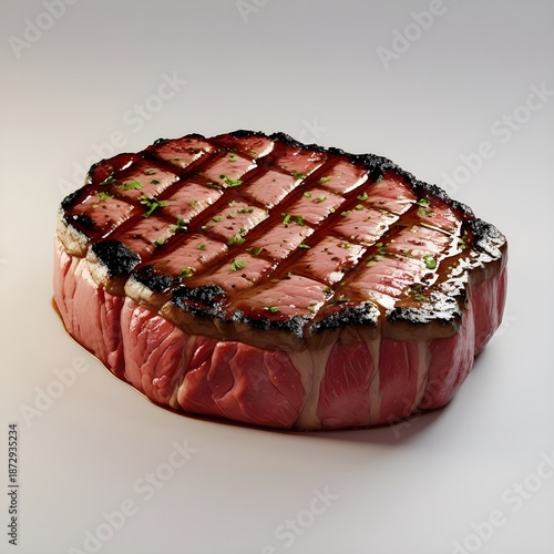 grilled beef steak with isolated background