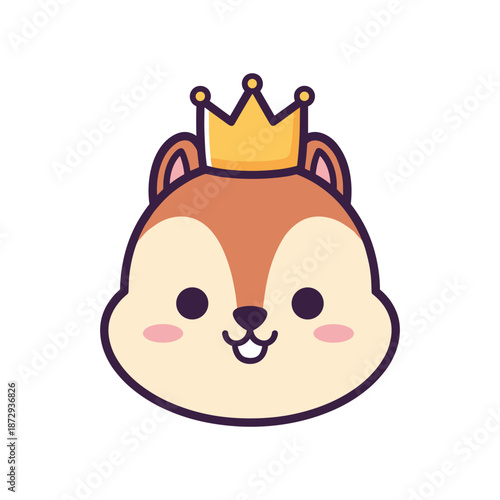 Royal Chipmunk Vector Illustration