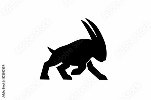 silhouette of a Mountain goat logo