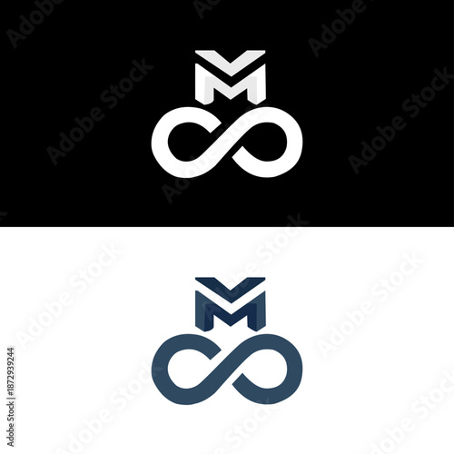 Modern Monogram Infinite Loop Logo | Abstract M Infinity Brand Logo | Infinity Letter M Logo for Creative Business