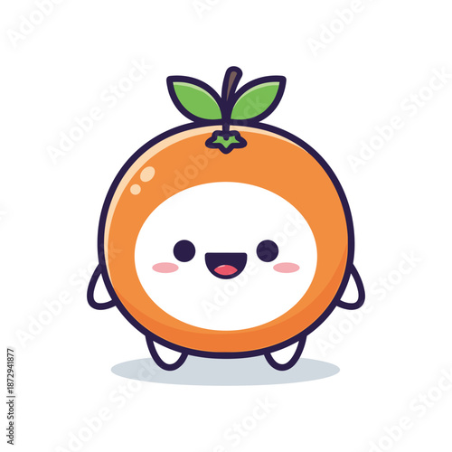 Adorable Cartoon Orange Character Illustration